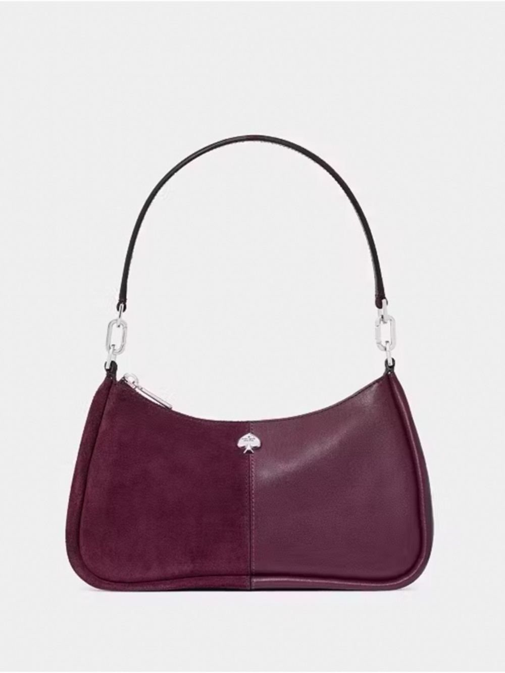 Kate Spade Kayla Suede Shoulder Bag Deep Cherry Multi